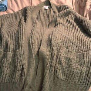 Arizona Jean Company Olive Cardigan Sweater